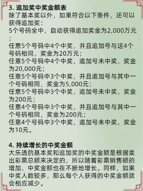 探秘体彩大乐透，中奖规则及奖金表深度解析